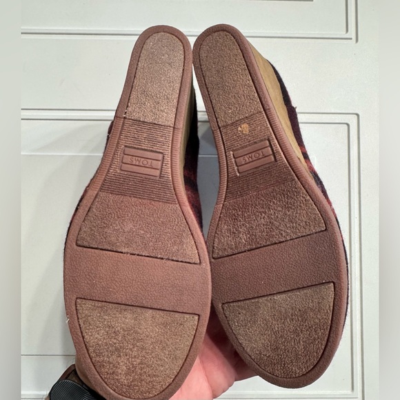 Tom’s Women's Kelsey Ankle Boot Barn Red Earthy Plaid Heel Bootie Womens Sz 9 - Picture 5 of 8